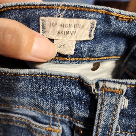 Madewell 10” High-rise skinny with raw hem and button fly 26 - Picture 5 of 6